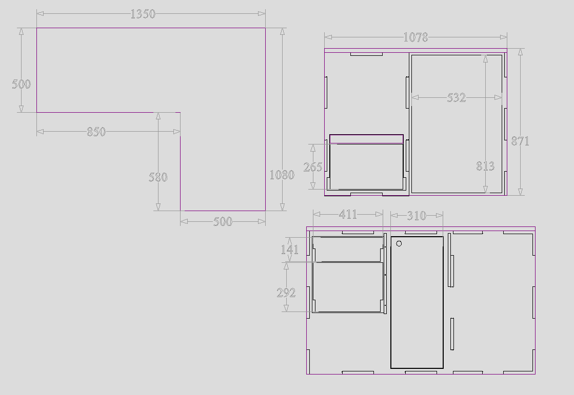 Corner Campervan Kitchen Module - Fully Assembled