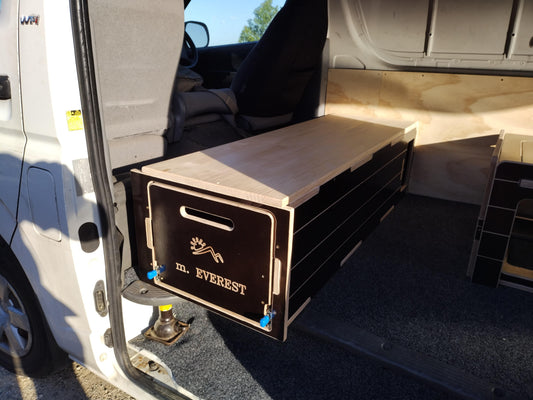 White or Black - Slide out Kitchen, Van, Camper. Tradie storage