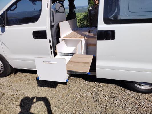 Full 3 Module Van Storage and Kitchen System - Andes with a Smaller Kitchen