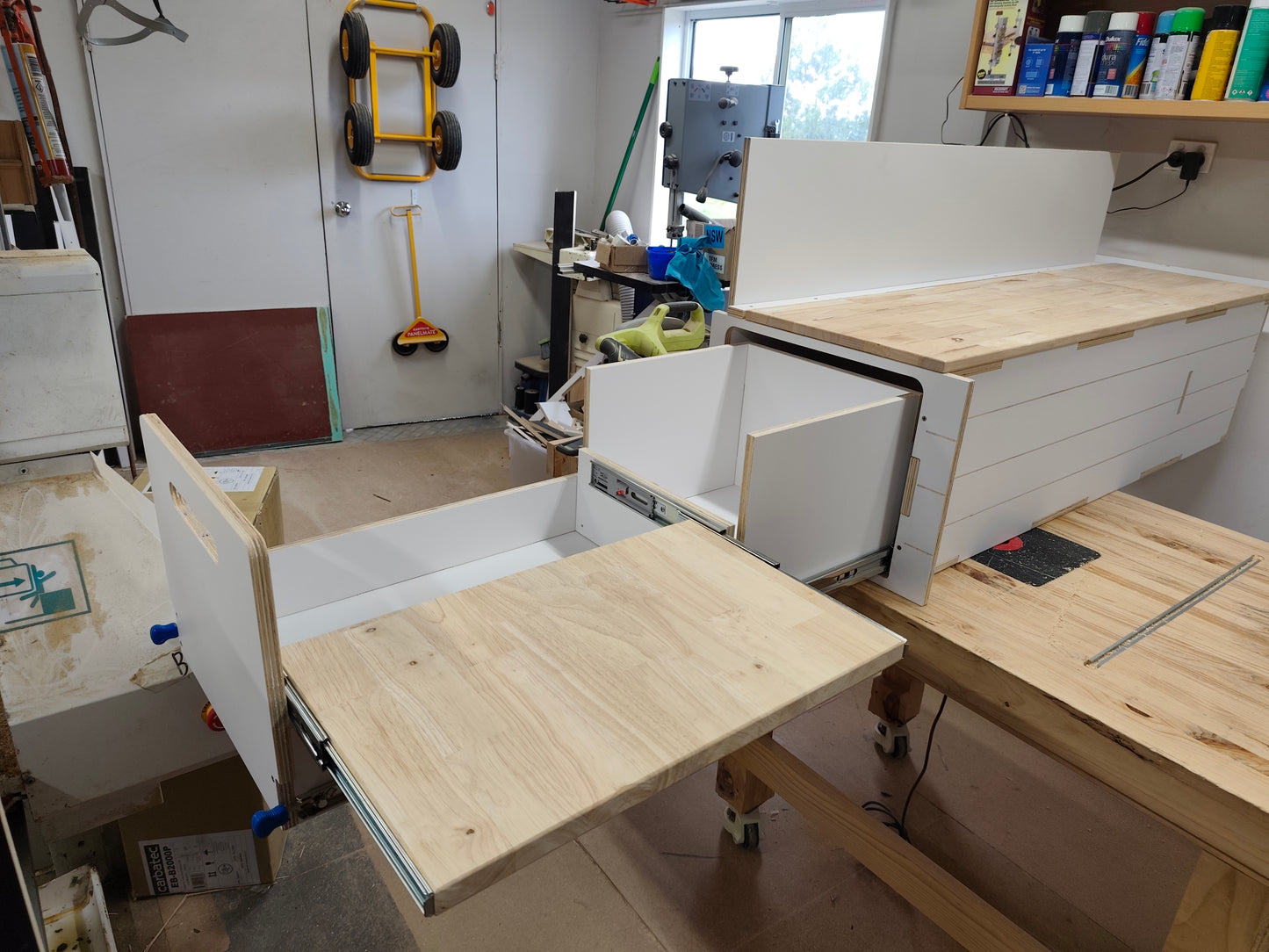 White or Black - Slide out Kitchen, Van, Camper. Tradie storage