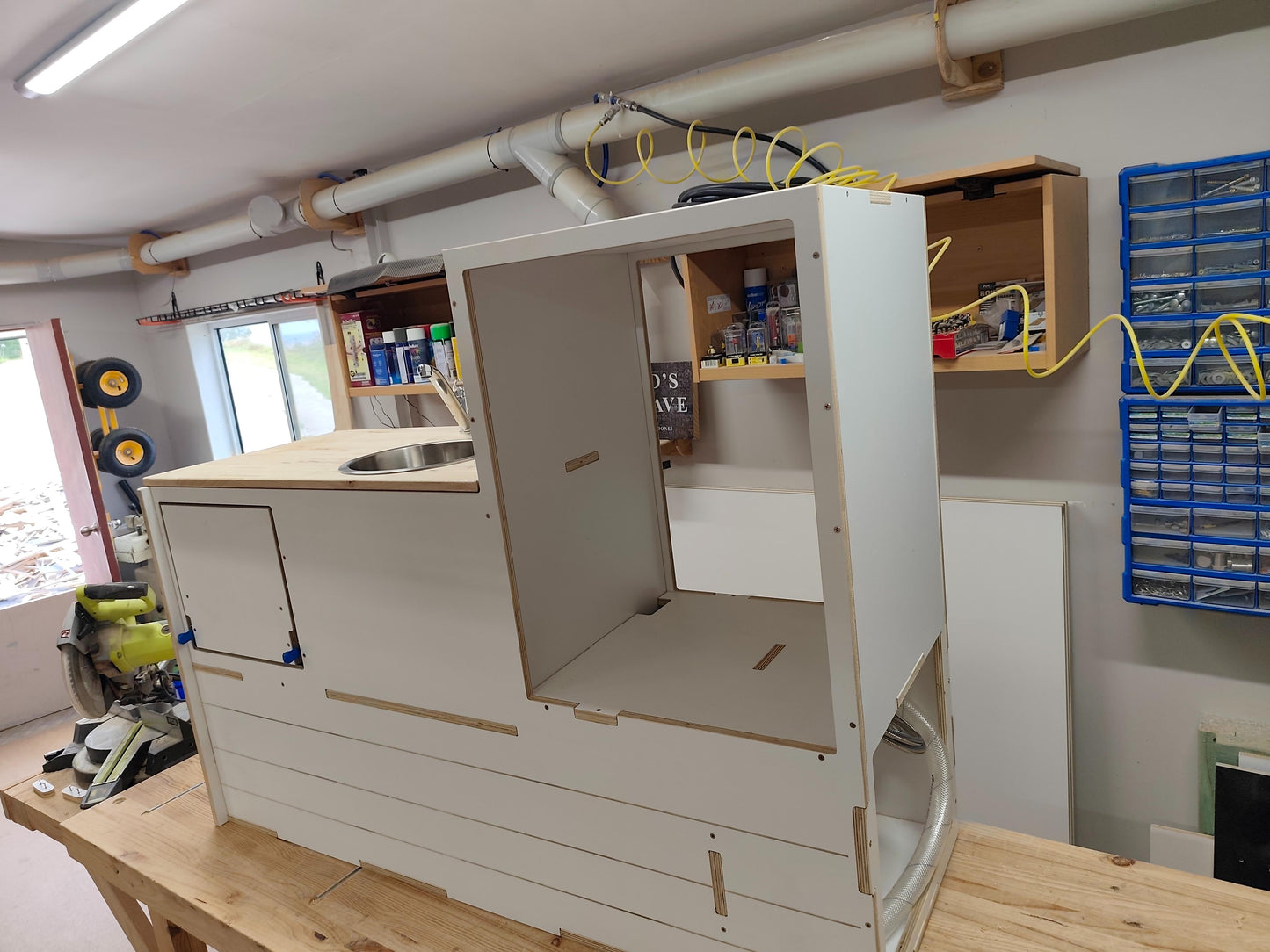 Slide Out Kitchen Fully Plumbed - Suit 85L Kings,Bushmans Fridge. Sink option available