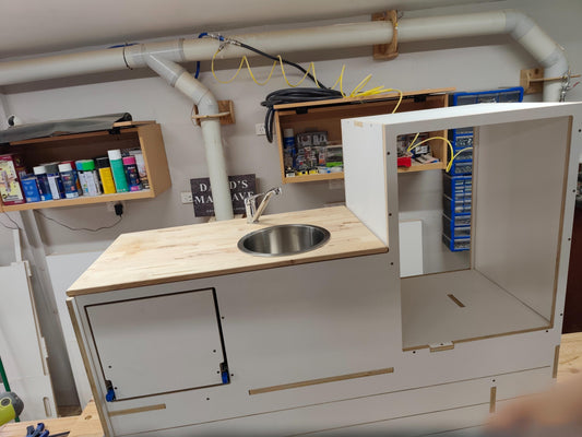 Slide Out Kitchen Fully Plumbed - Suit 85L Kings,Bushmans Fridge. Sink option available