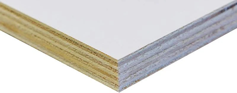 White Laminated Plywood Sample – 16mm