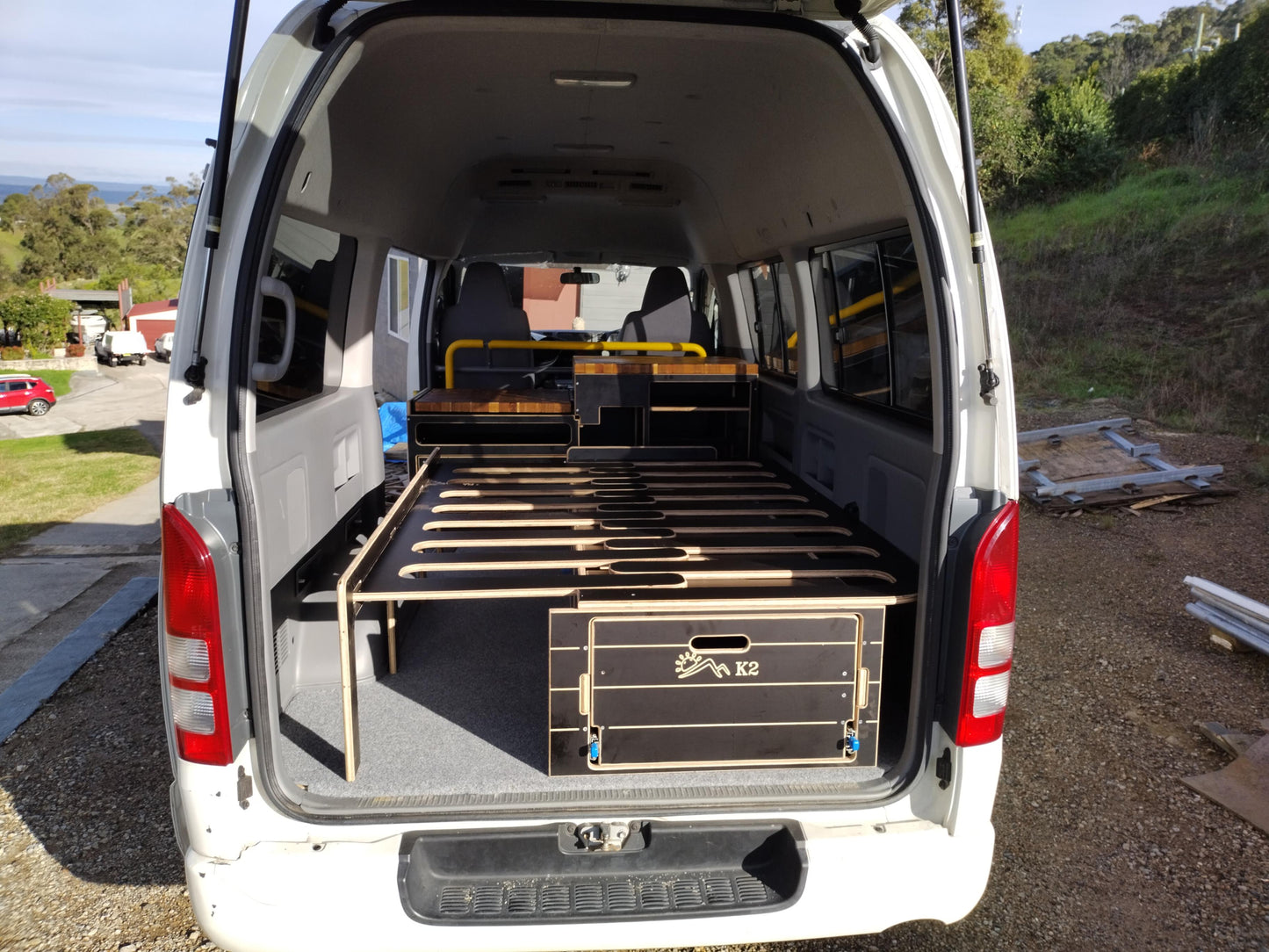 Everest Black or White - Van, Camper Bed, Storage & Kitchen