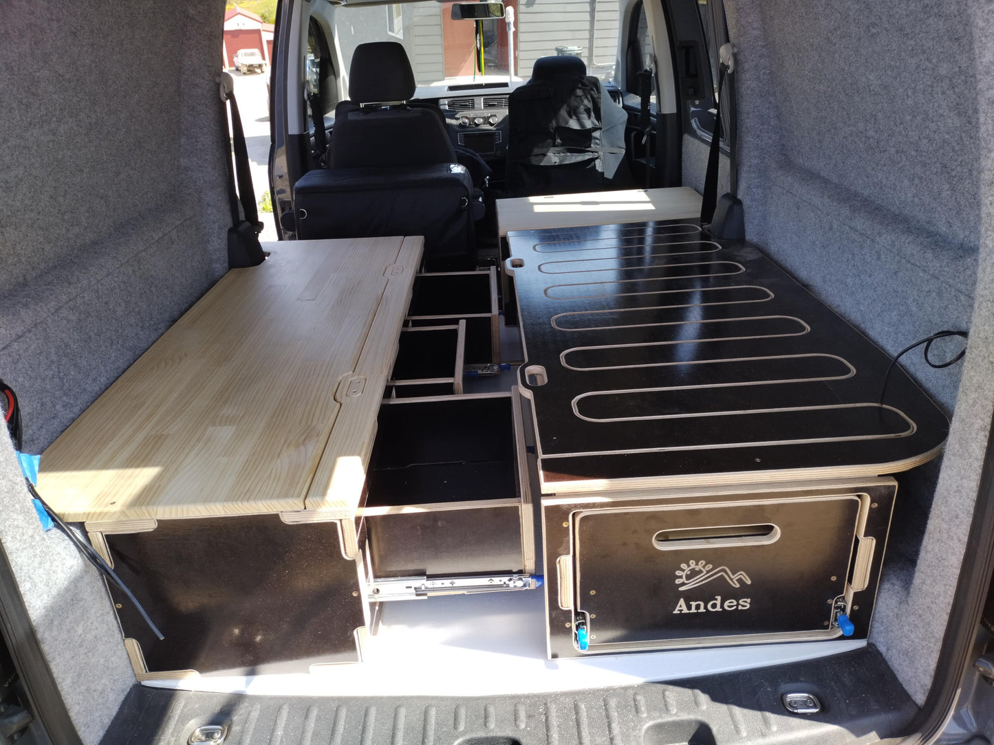 Bed and Storage unit for vans - 2 Modules Included - Van, Camper Bed, Storage & Kitchen