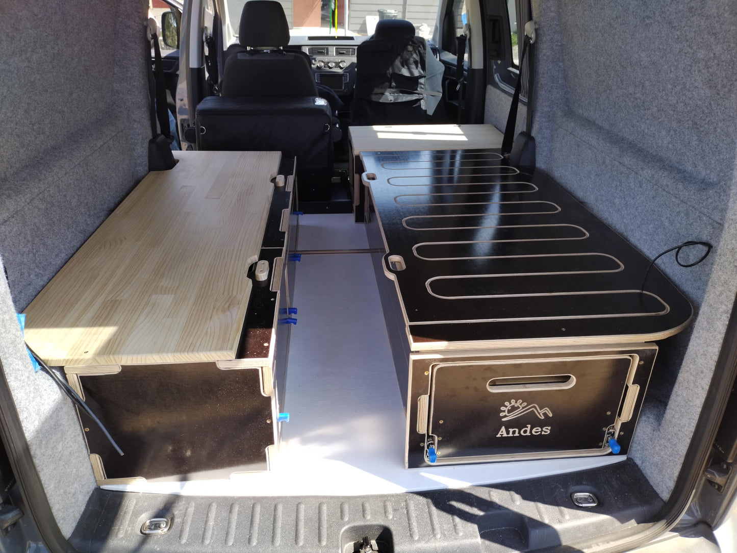 Bed and Storage unit for vans - 2 Modules Included - Van, Camper Bed, Storage & Kitchen
