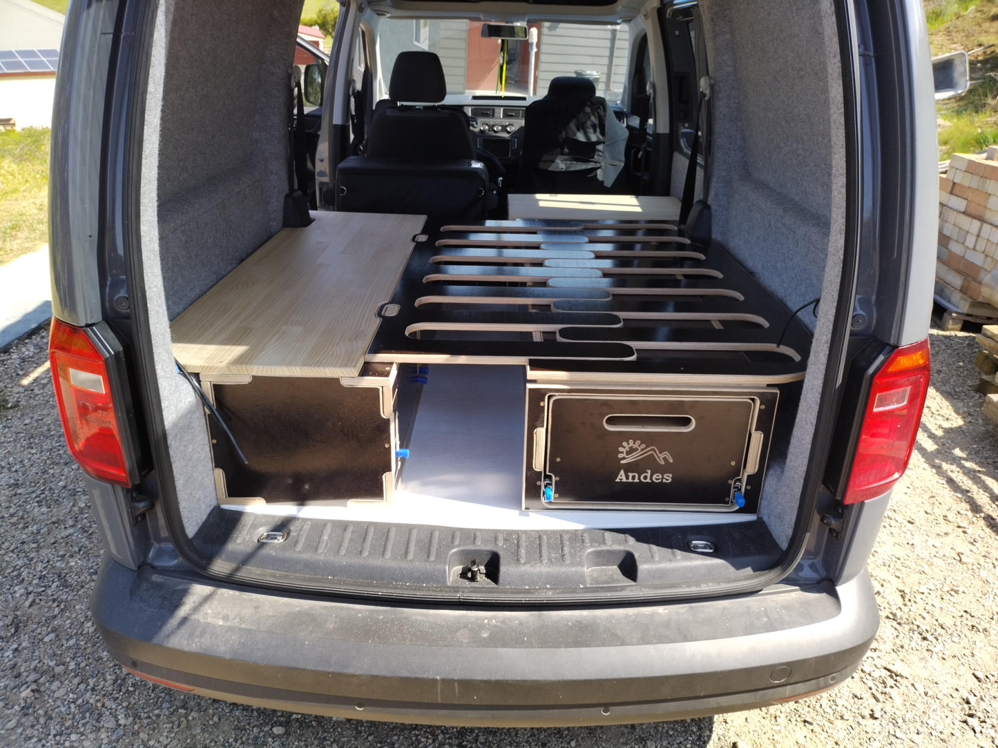 Bed and Storage unit for vans - 2 Modules Included - Van, Camper Bed, Storage & Kitchen
