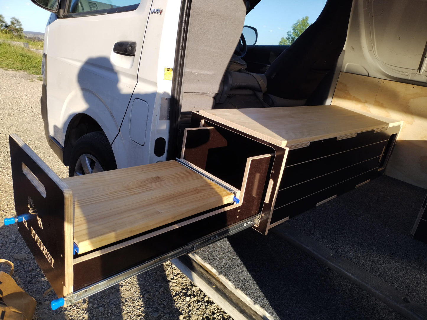 White or Black - Slide out Kitchen, Van, Camper. Tradie storage
