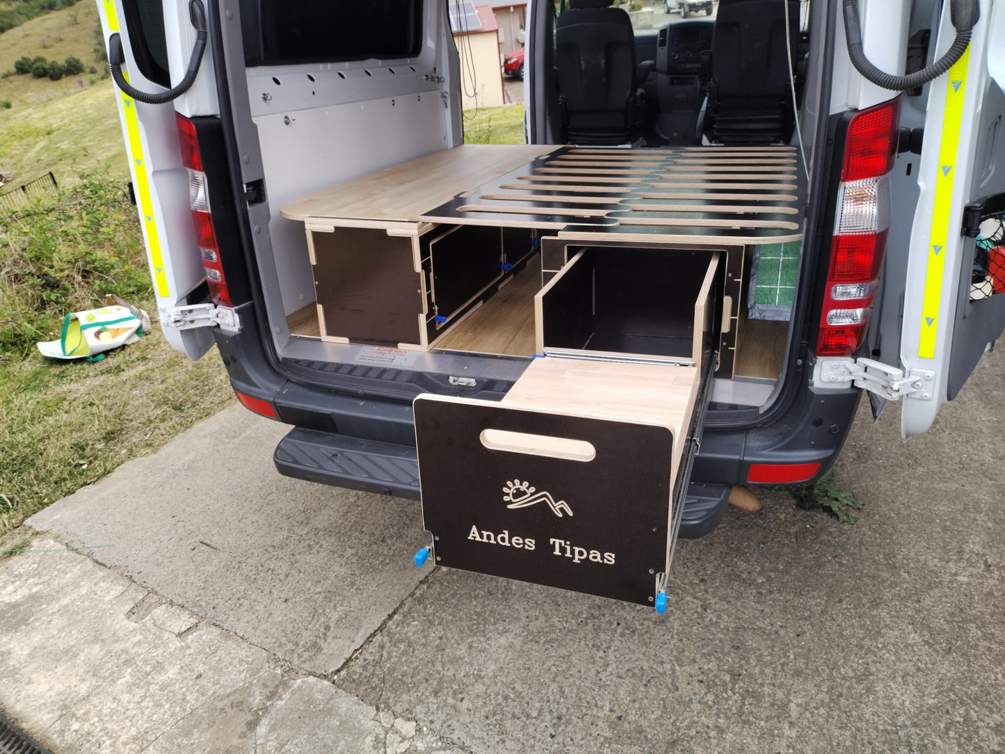 Bed and Storage unit for vans - 2 Modules Included - Van, Camper Bed, Storage & Kitchen