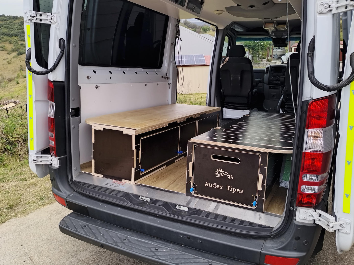 Bed and Storage unit for vans - 2 Modules Included - Van, Camper Bed, Storage & Kitchen