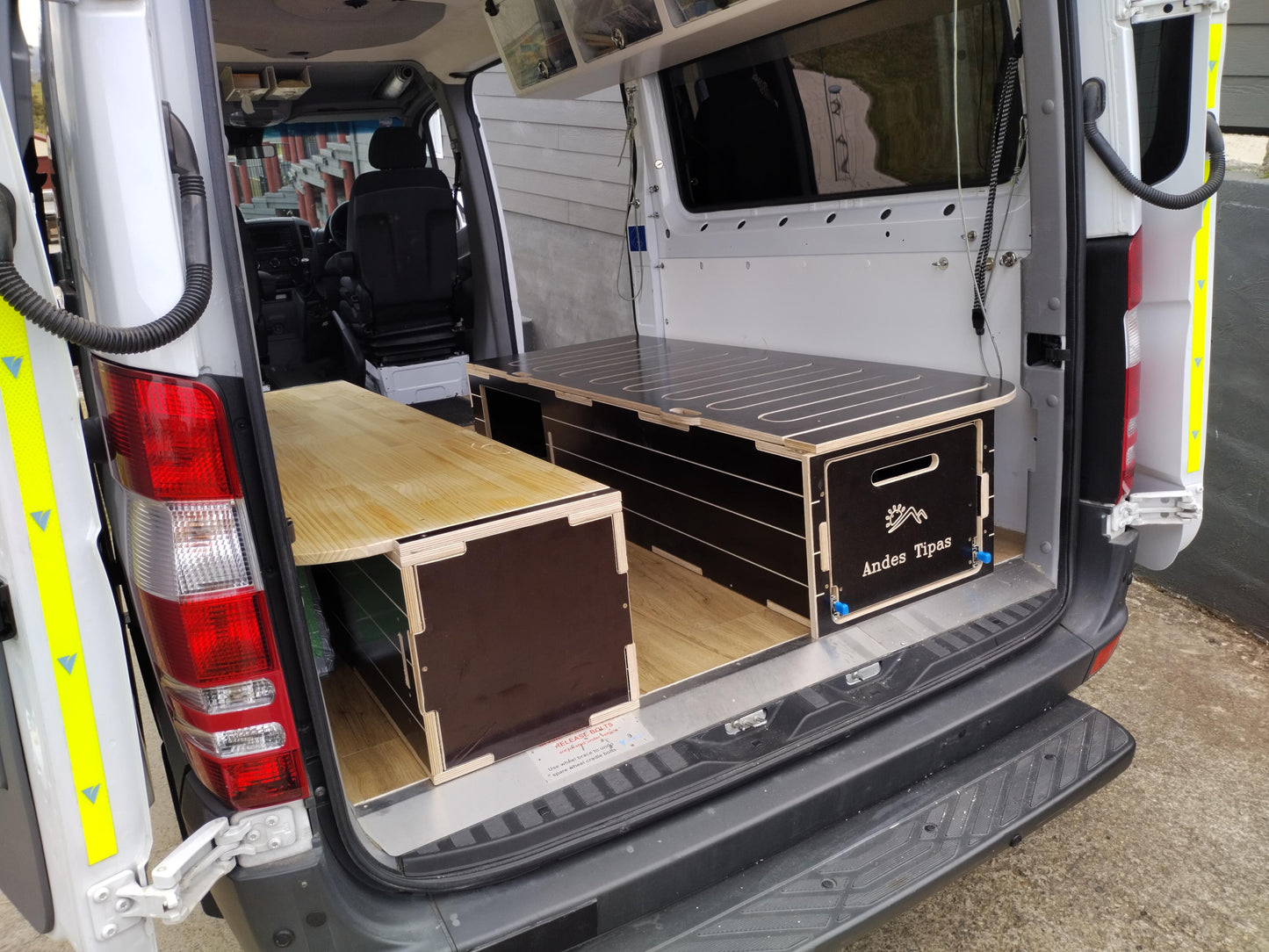 Bed and Storage unit for vans - 2 Modules Included - Van, Camper Bed, Storage & Kitchen