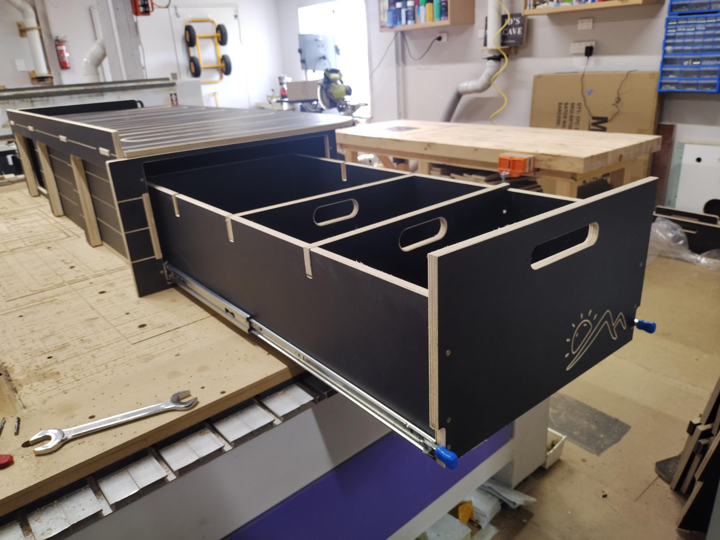 Everest Black or White - Van, Camper Bed, Storage & Kitchen