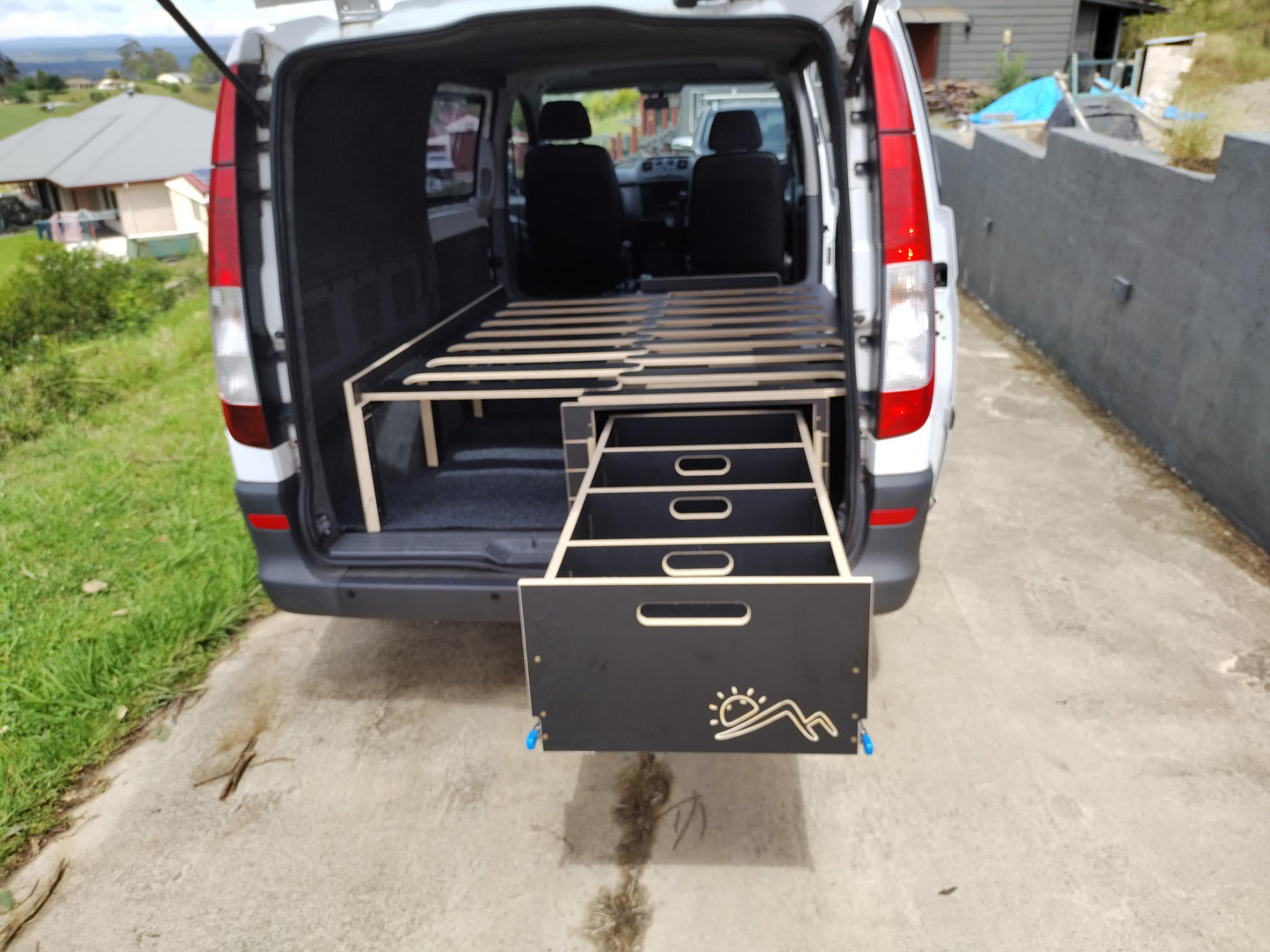 Everest Black or White - Van, Camper Bed, Storage & Kitchen