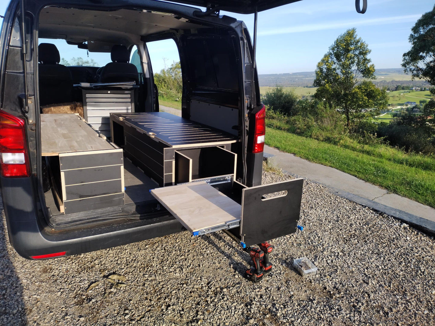 Bed and Storage unit for vans - 2 Modules Included - Van, Camper Bed, Storage & Kitchen