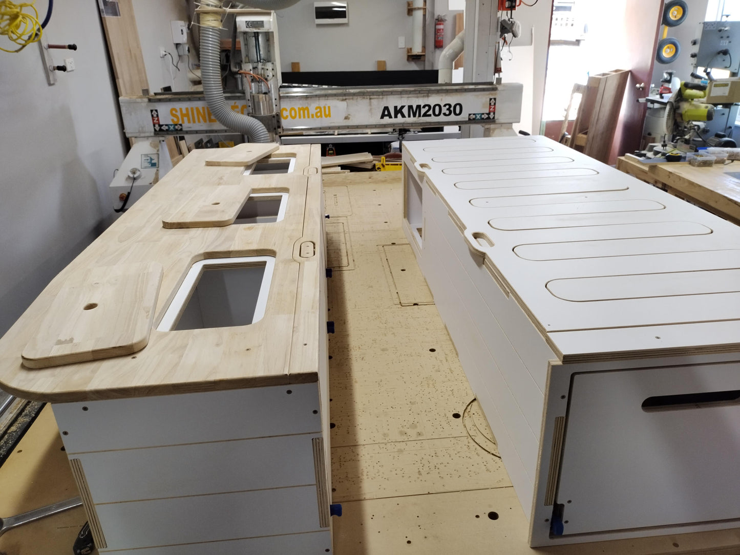 Bed and Storage unit for vans - 2 Modules Included - Van, Camper Bed, Storage & Kitchen