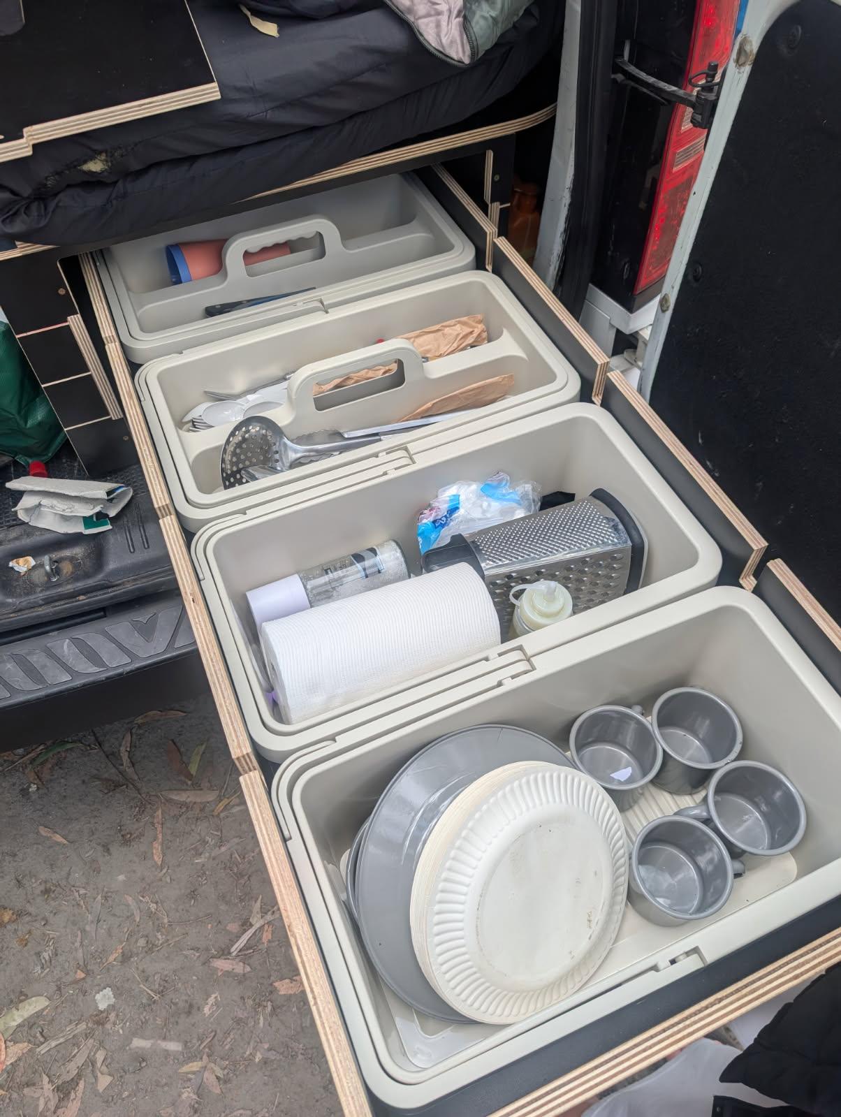Everest Black or White - Van, Camper Bed, Storage & Kitchen