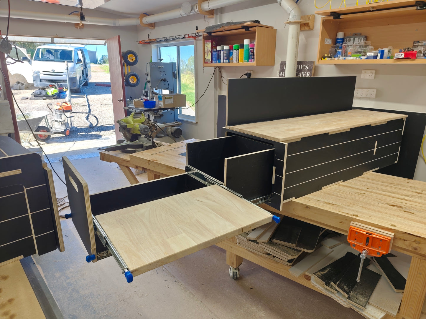 Full 3 Module Van Storage and Kitchen System - Andes with a Smaller Kitchen