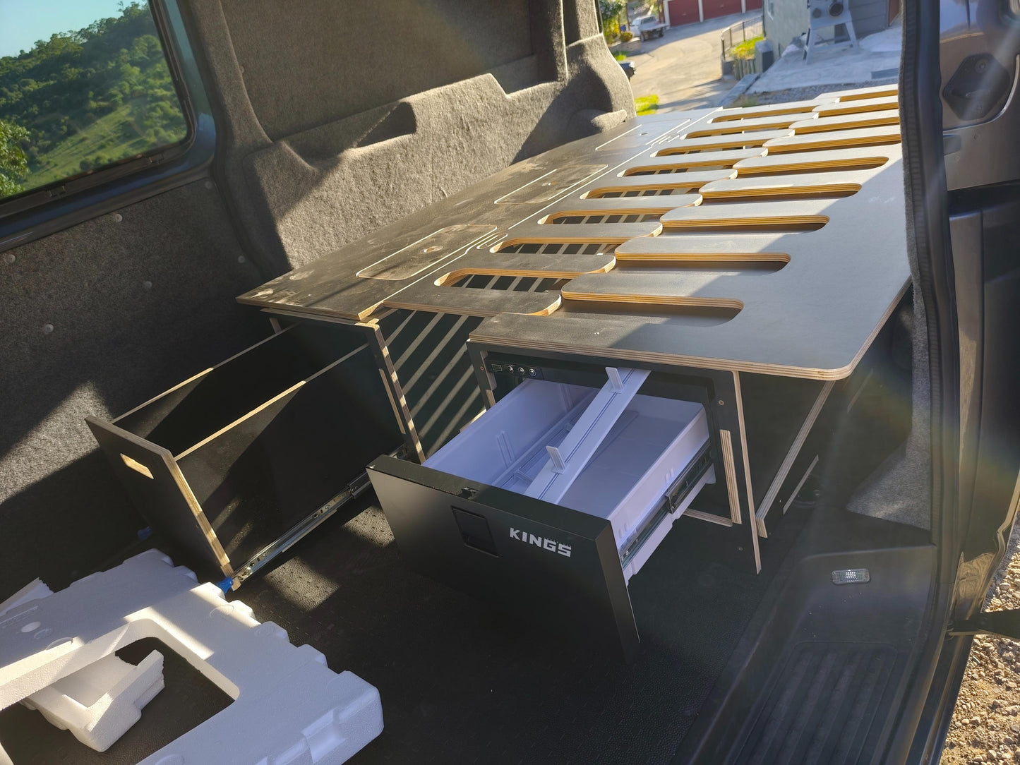 Bed and Storage unit for vans - 2 Modules Included - Van, Camper Bed, Storage & Kitchen