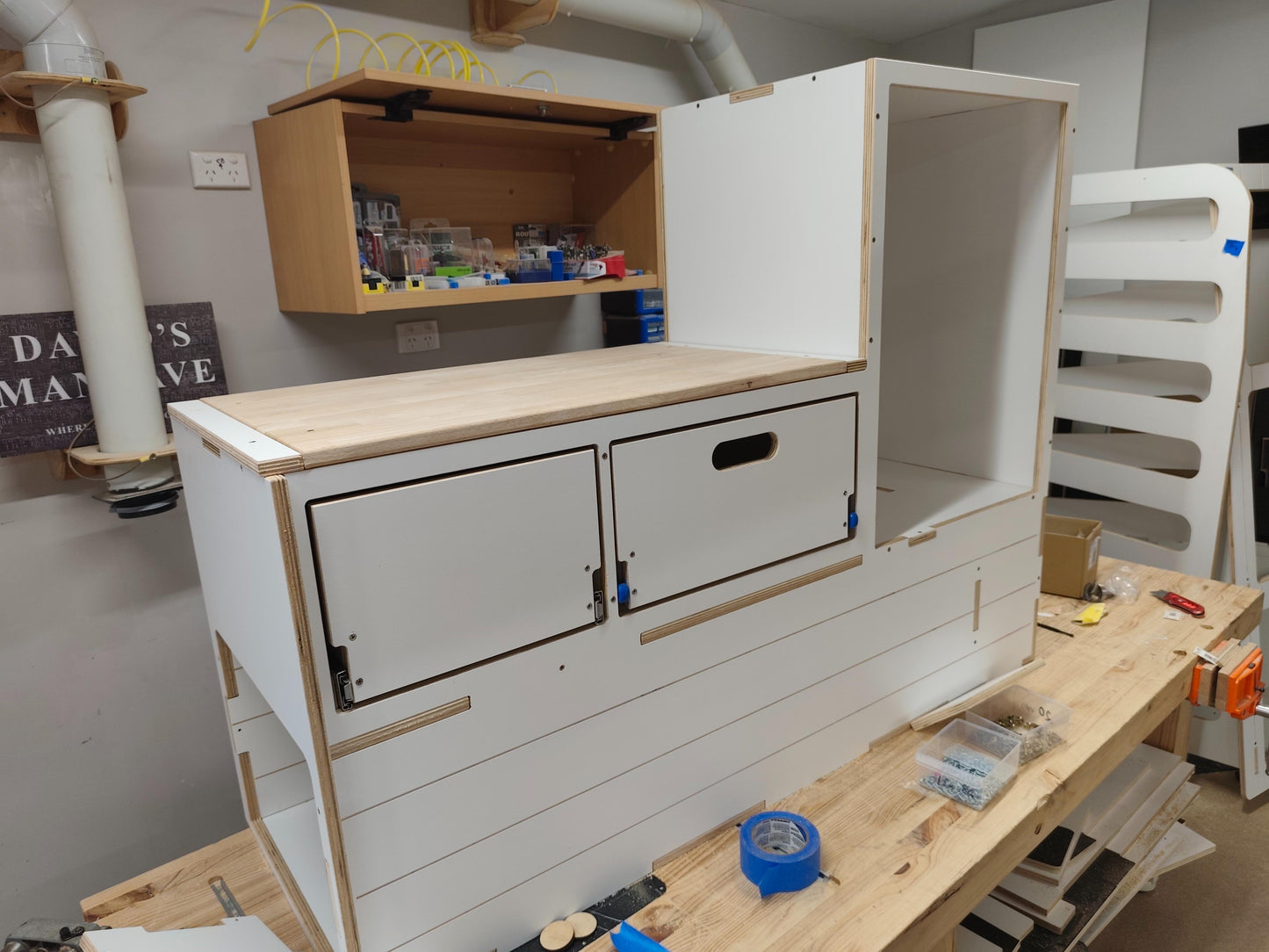 Slide Out Kitchen Fully Plumbed - Suit 85L Kings,Bushmans Fridge. Sink option available