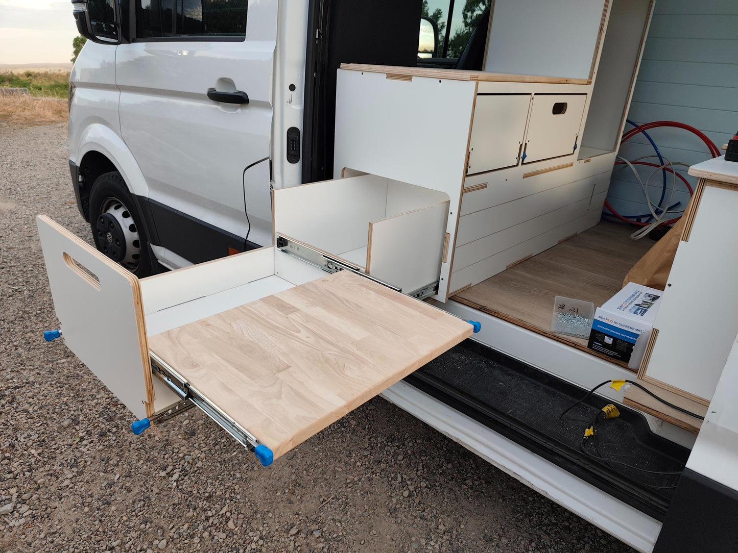 Slide Out Kitchen Fully Plumbed - Suit 85L Kings,Bushmans Fridge. Sink option available