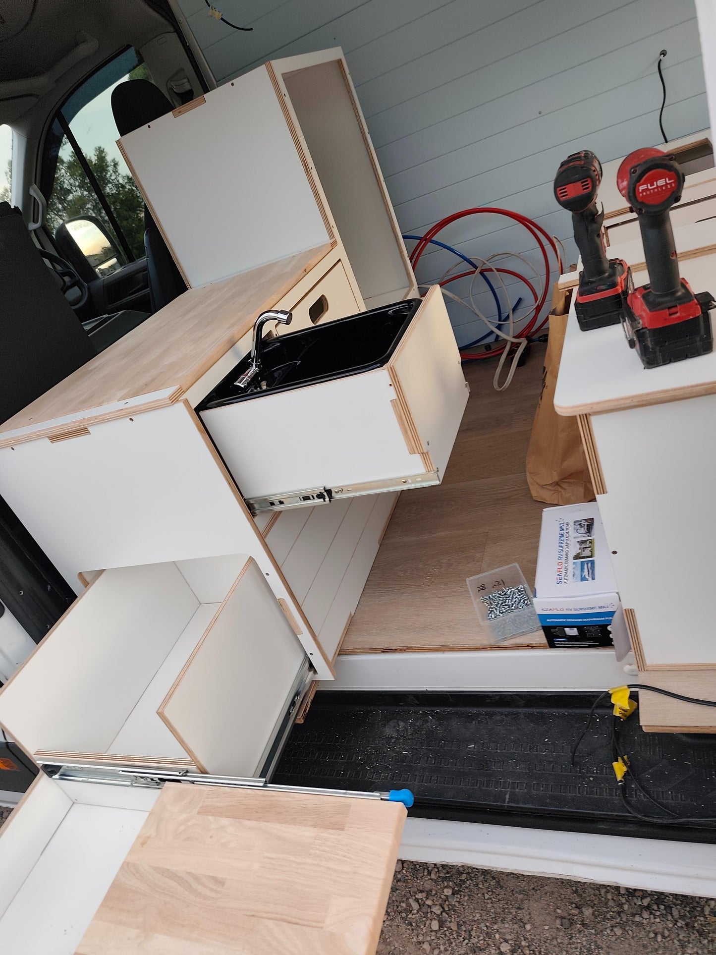 Slide Out Kitchen Fully Plumbed - Suit 85L Kings,Bushmans Fridge. Sink option available