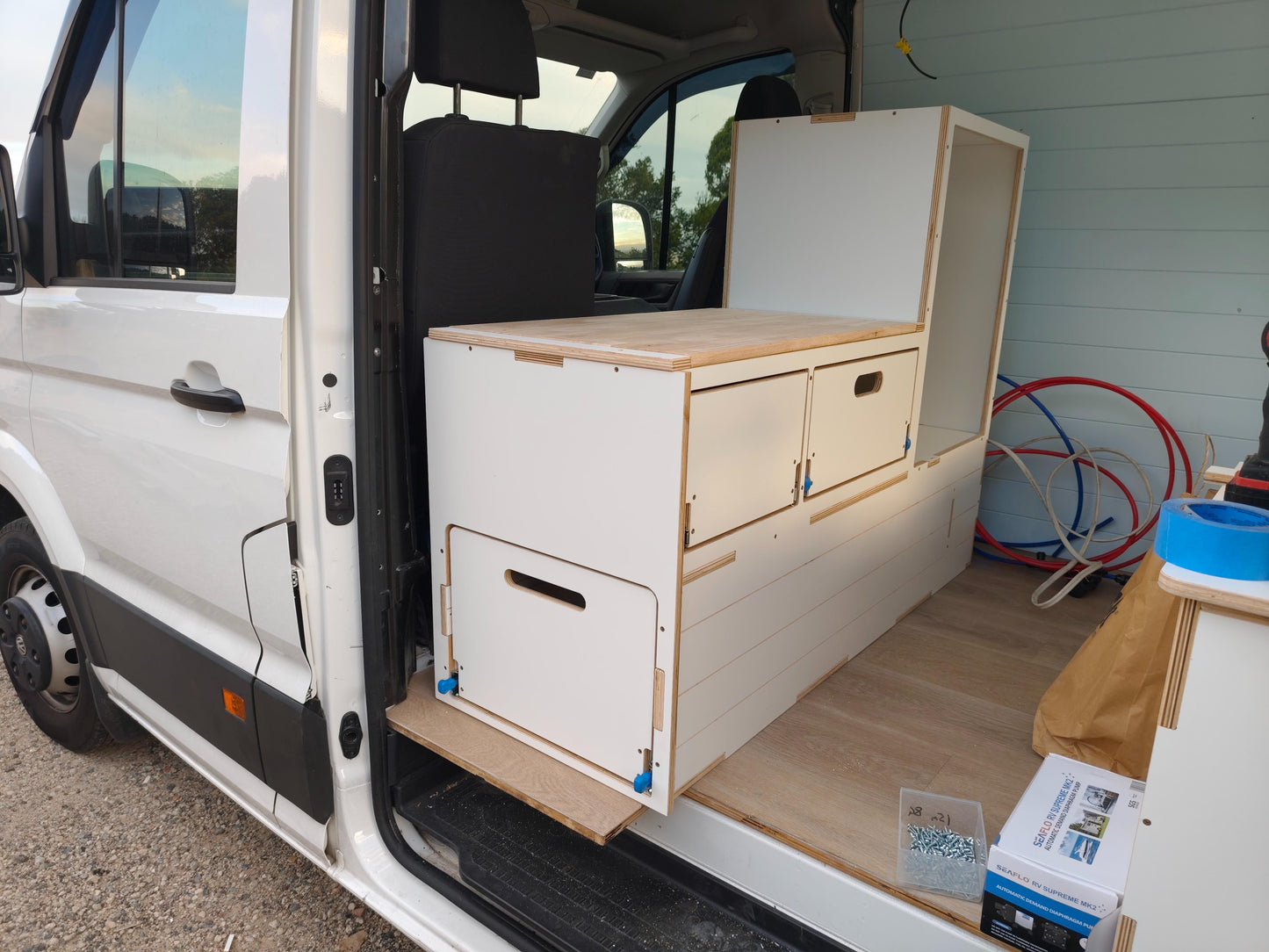 Slide Out Kitchen Fully Plumbed - Suit 85L Kings,Bushmans Fridge. Sink option available