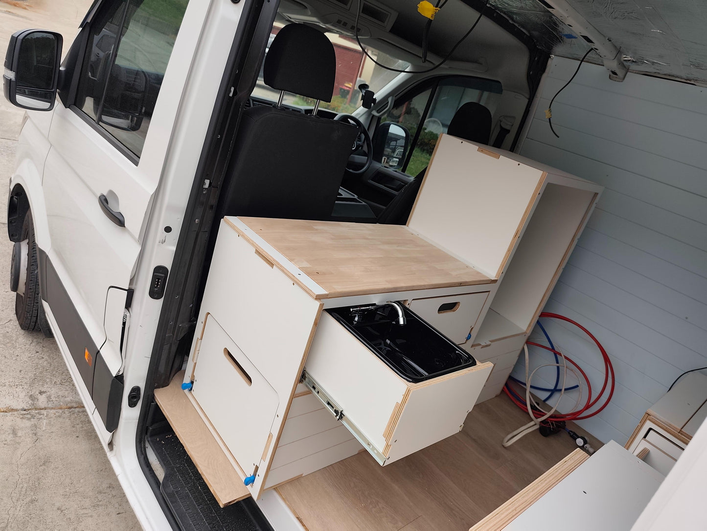Slide Out Kitchen Fully Plumbed - Suit 85L Kings,Bushmans Fridge. Sink option available