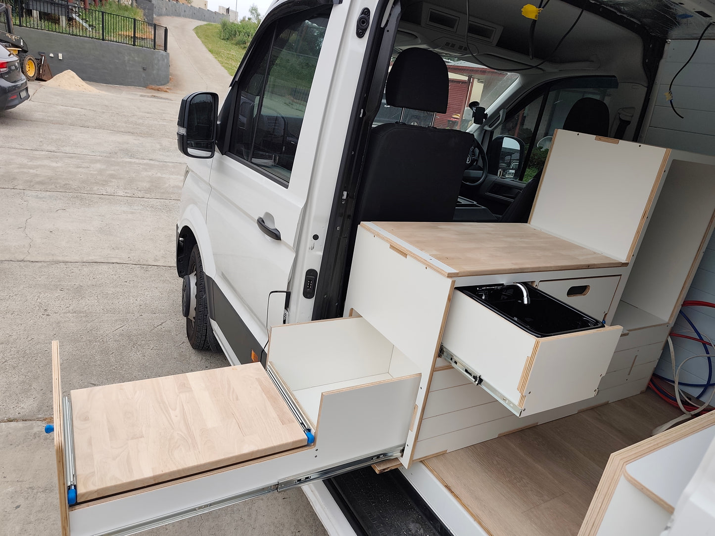 Slide Out Kitchen - Suit 85L Kings with sink