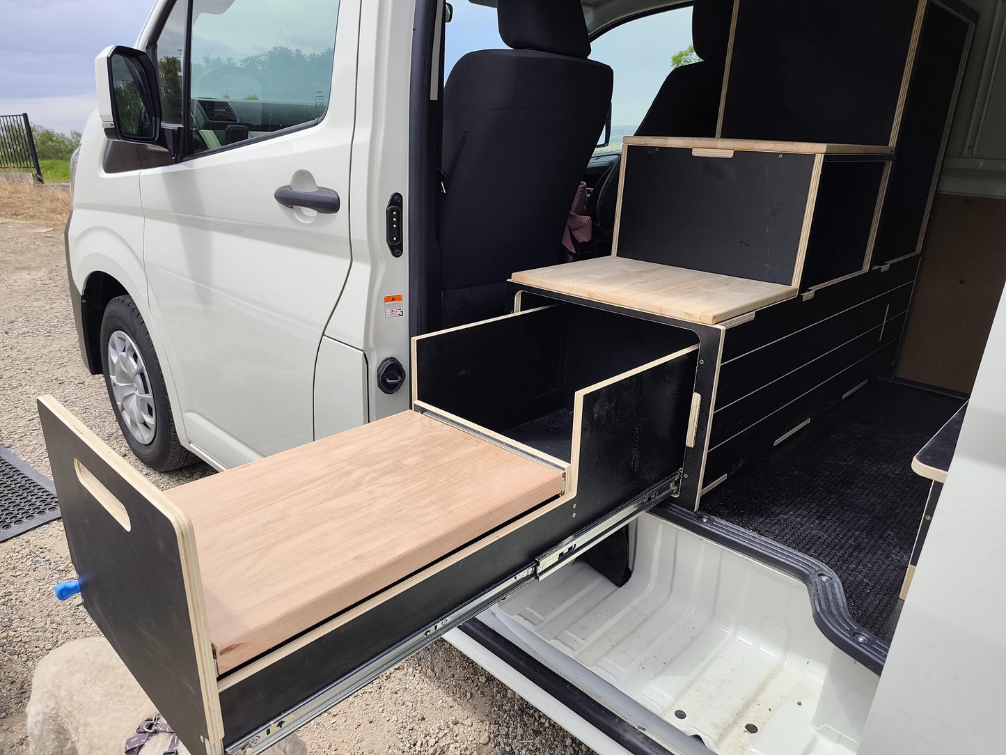 Slide Out Van Camper Kitchen- 85L Fridge Unit - Healy