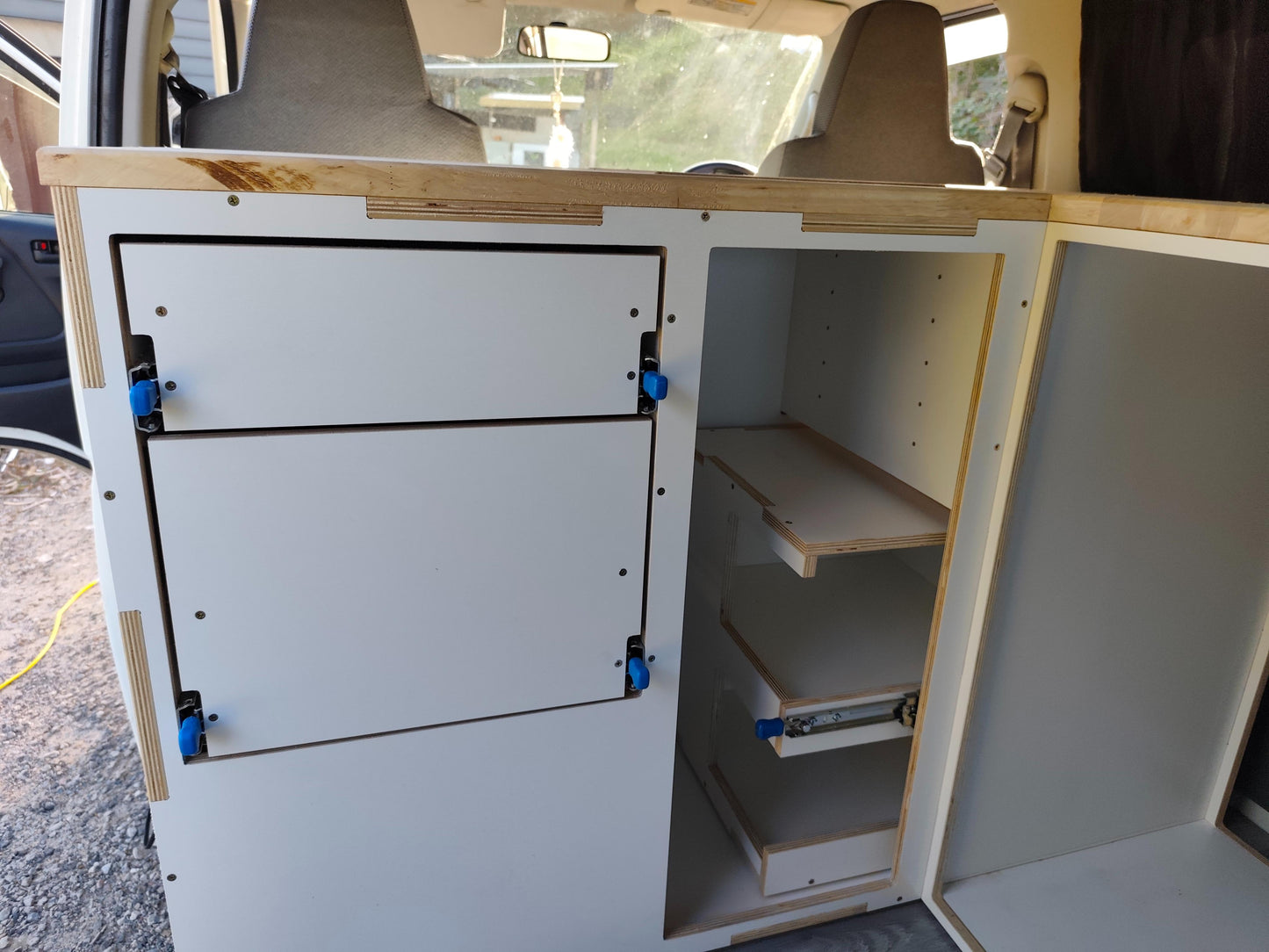 Corner Campervan Kitchen Module - Fully Assembled
