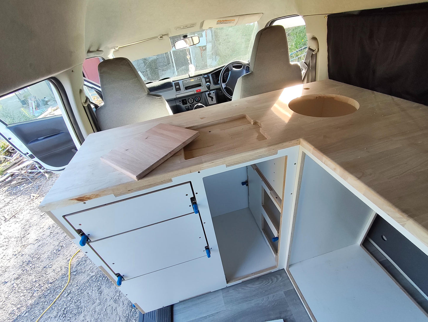 Corner Campervan Kitchen Module - Fully Assembled