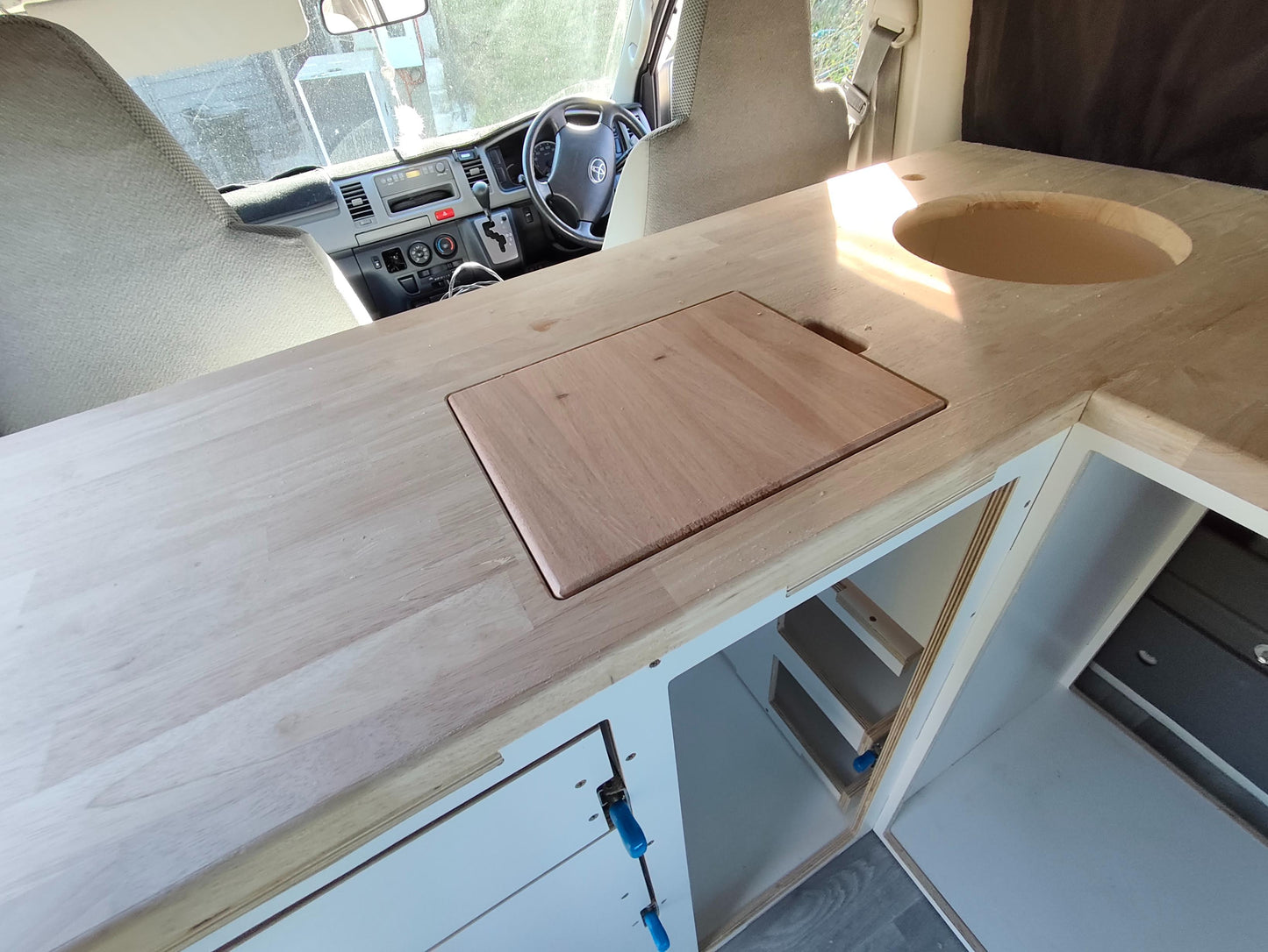 Corner Campervan Kitchen Module - Fully Assembled