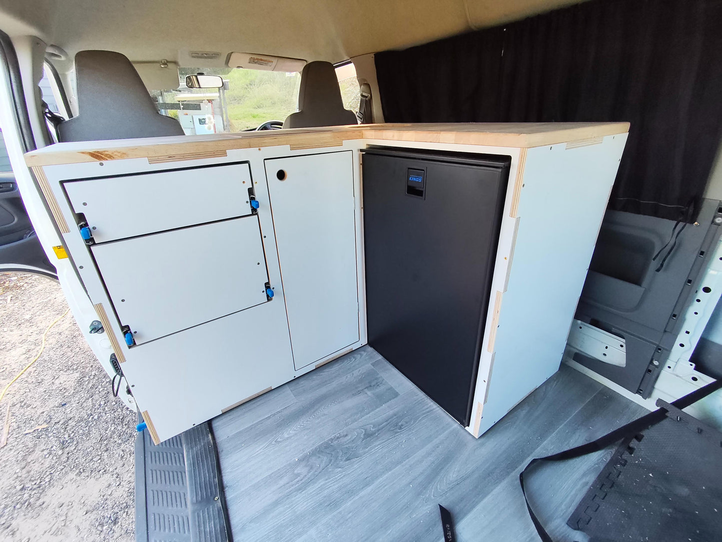 Corner Campervan Kitchen Module - Fully Assembled