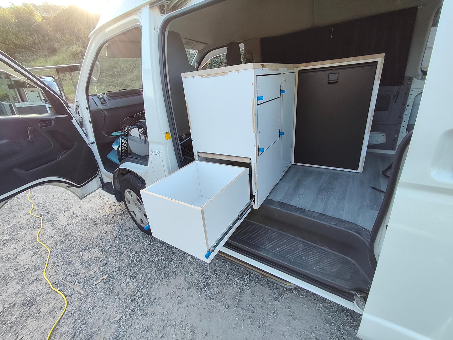 Corner Campervan Kitchen Module - Fully Assembled