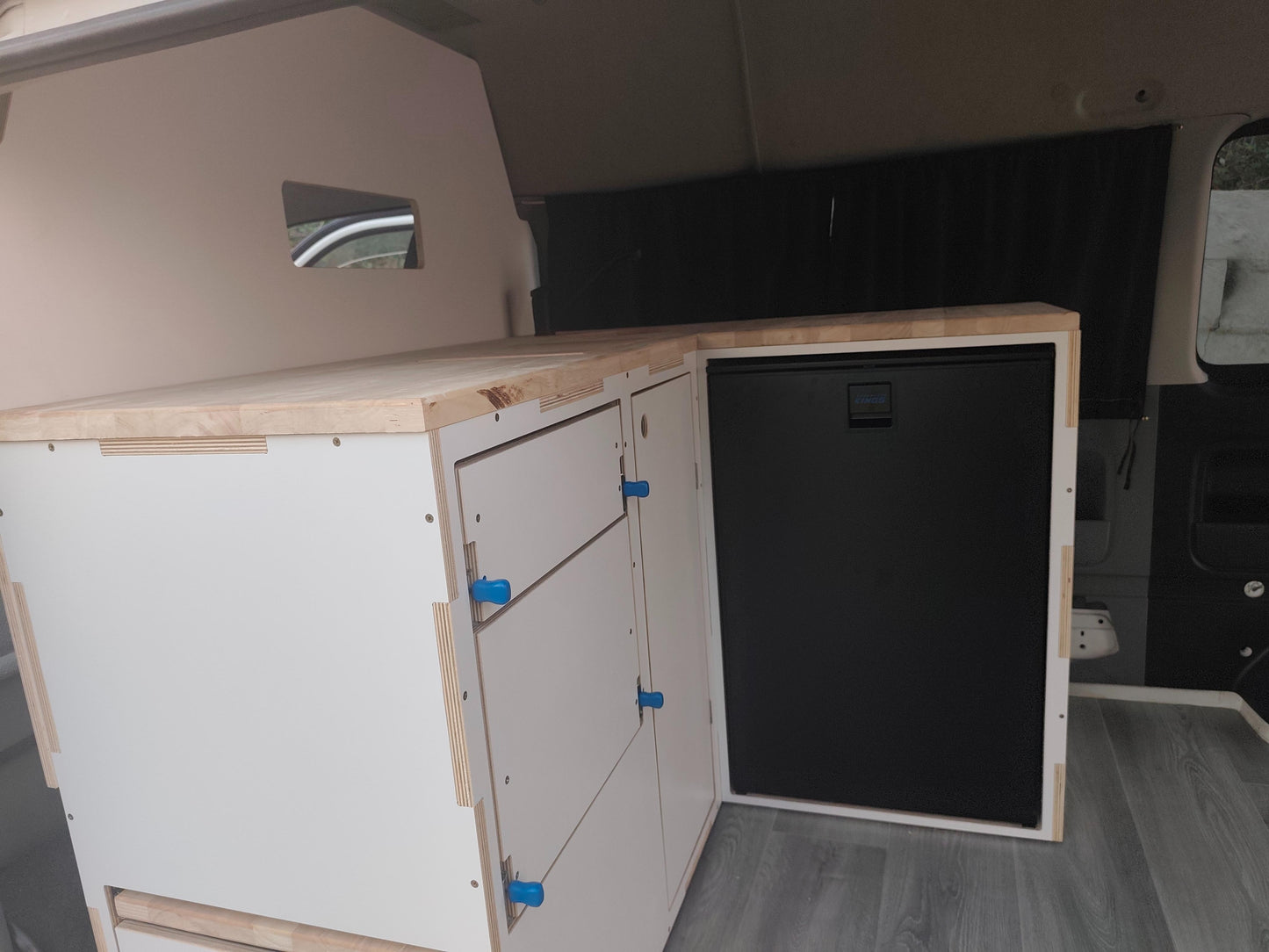 Corner Campervan Kitchen Module - Fully Assembled