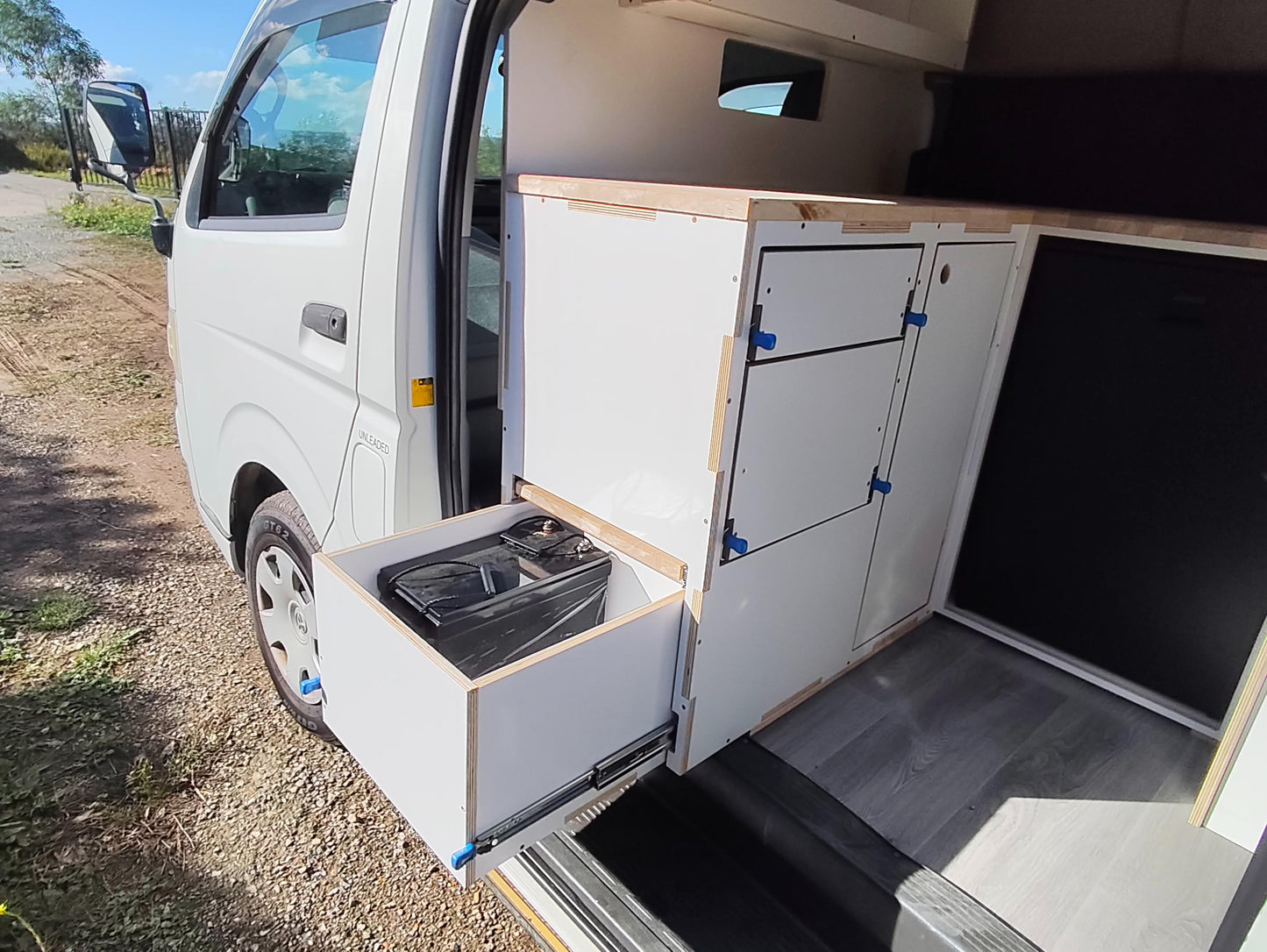 Corner Campervan Kitchen Module - Fully Assembled