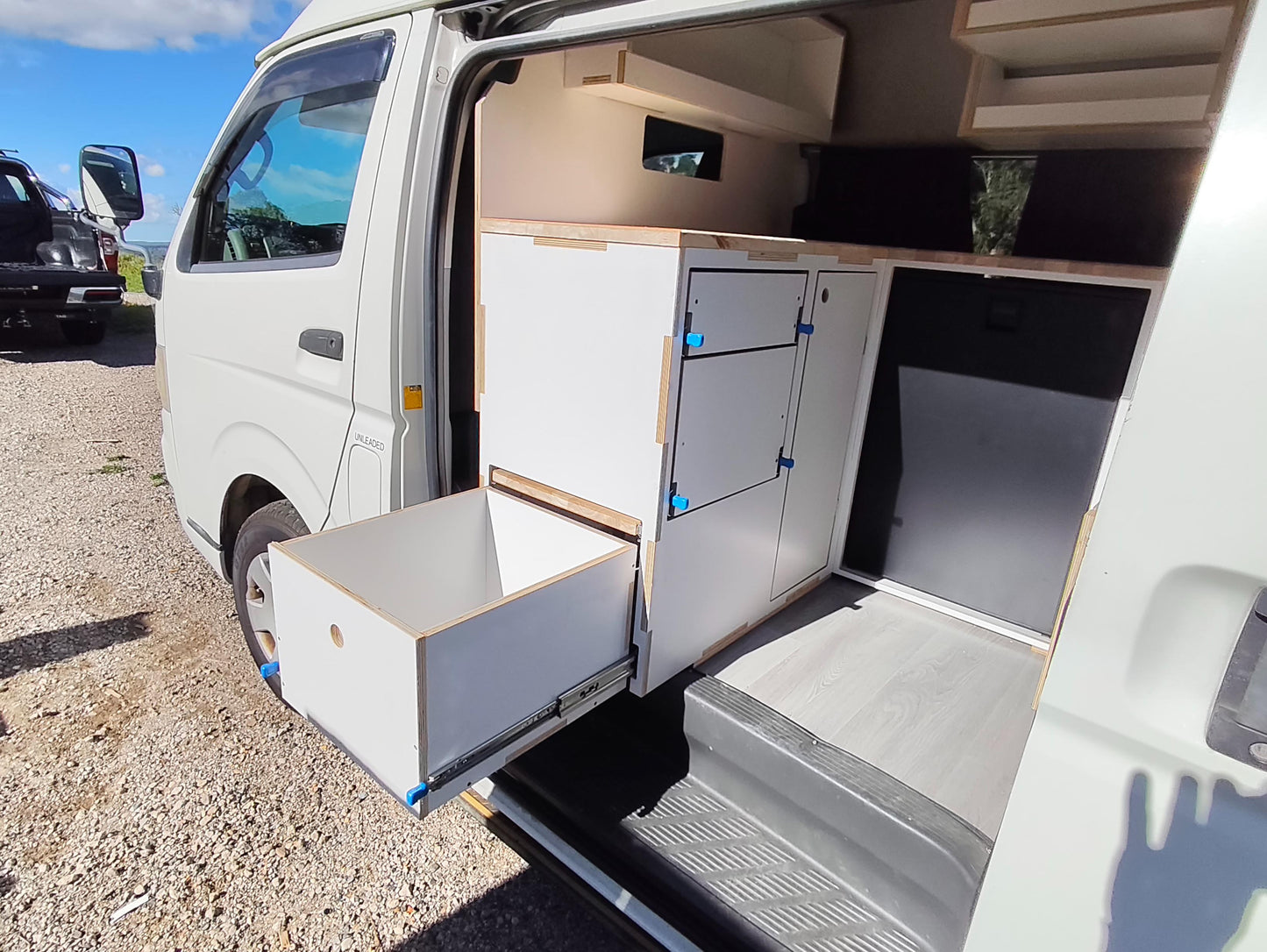 Corner Campervan Kitchen Module - Fully Assembled