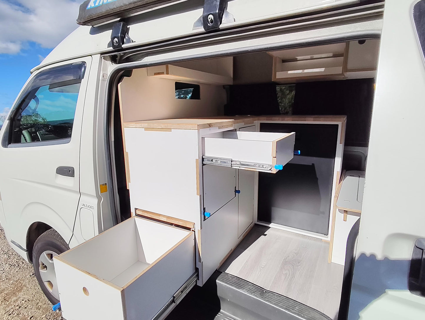 Corner Campervan Kitchen Module - Fully Assembled
