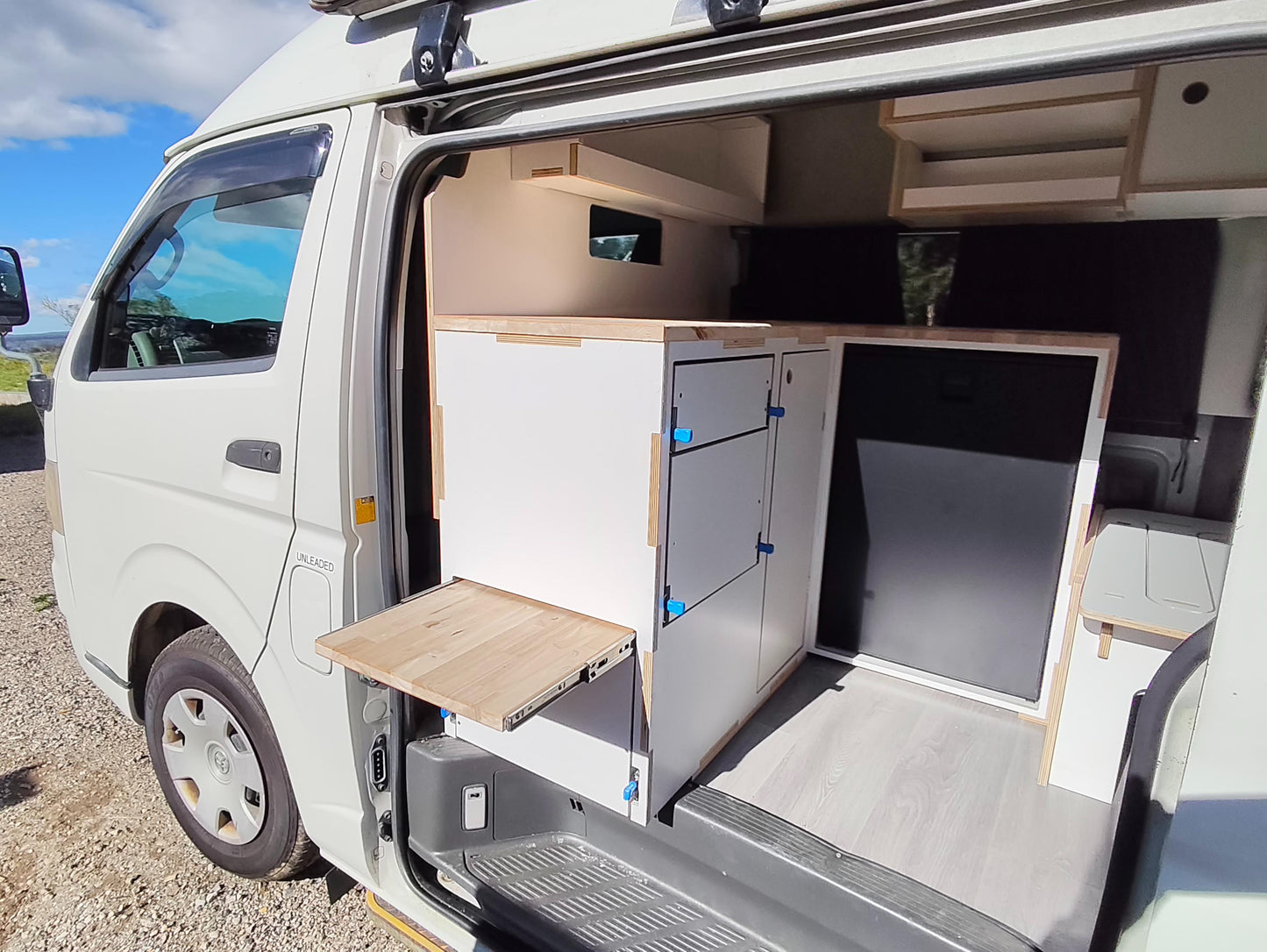 Corner Campervan Kitchen Module - Fully Assembled