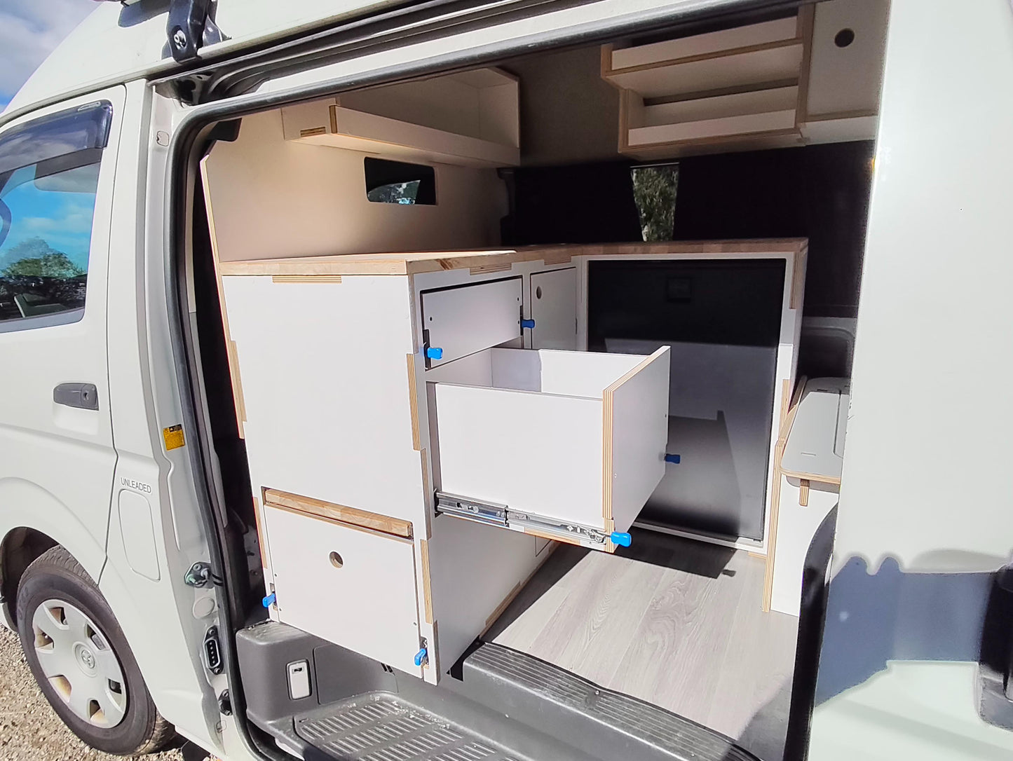 Corner Campervan Kitchen Module - Fully Assembled