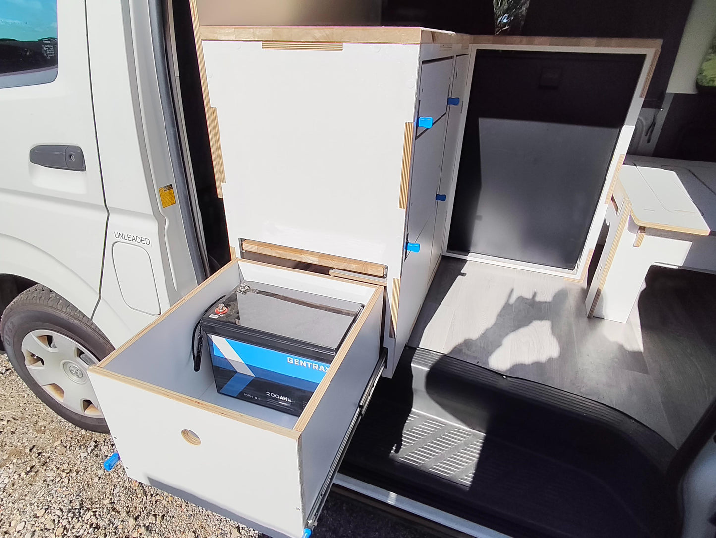 Corner Campervan Kitchen Module - Fully Assembled