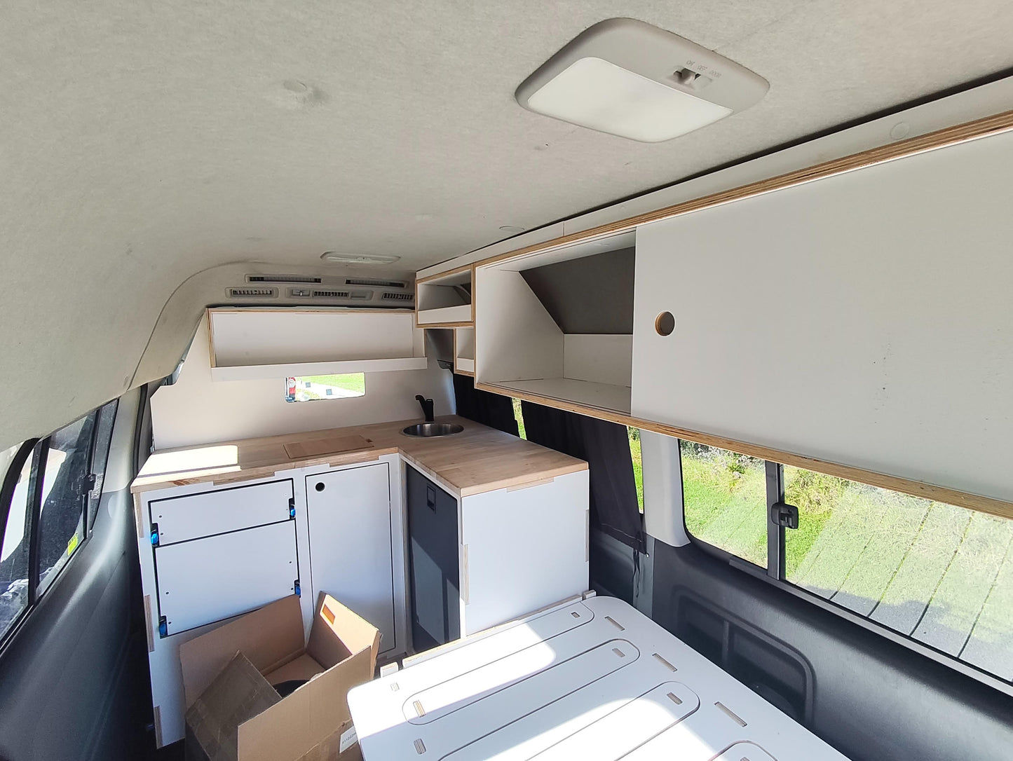 Corner Campervan Kitchen Module - Fully Assembled