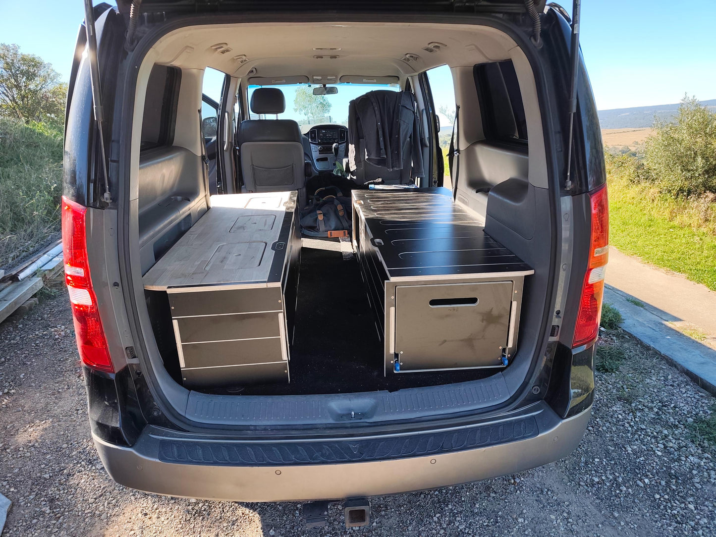 Bed and Storage unit for vans - 2 Modules Included - Van, Camper Bed, Storage & Kitchen