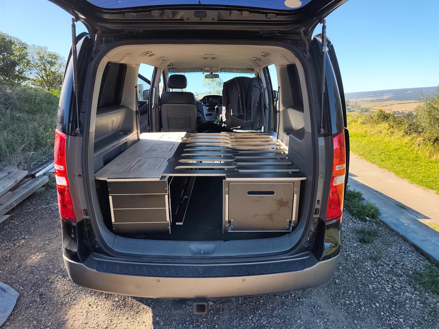 Bed and Storage unit for vans - 2 Modules Included - Van, Camper Bed, Storage & Kitchen